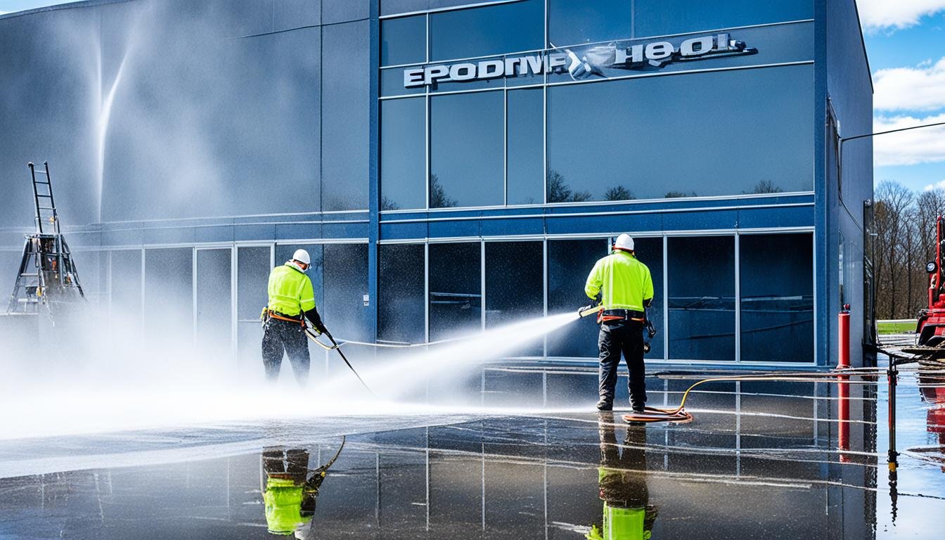 power washing process for business
